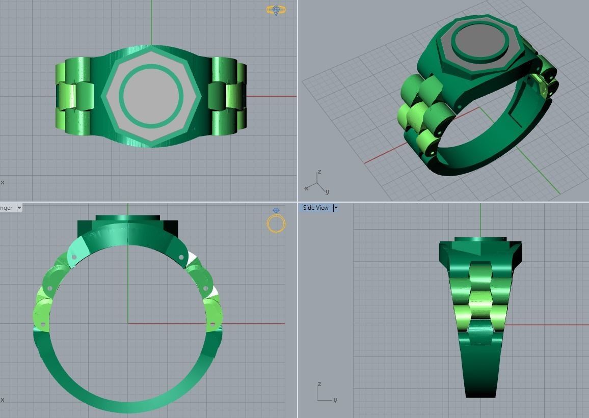 men ring 3D print model_3