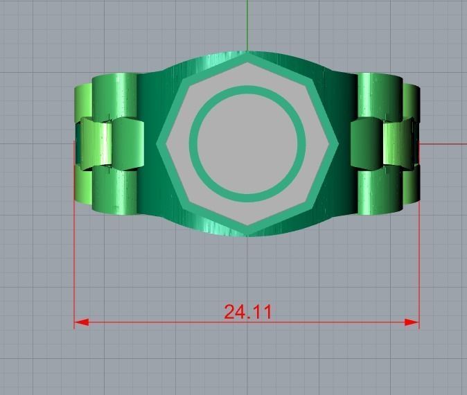 men ring 3D print model_6