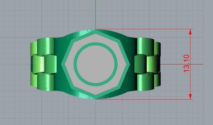 men ring 3D print model_5