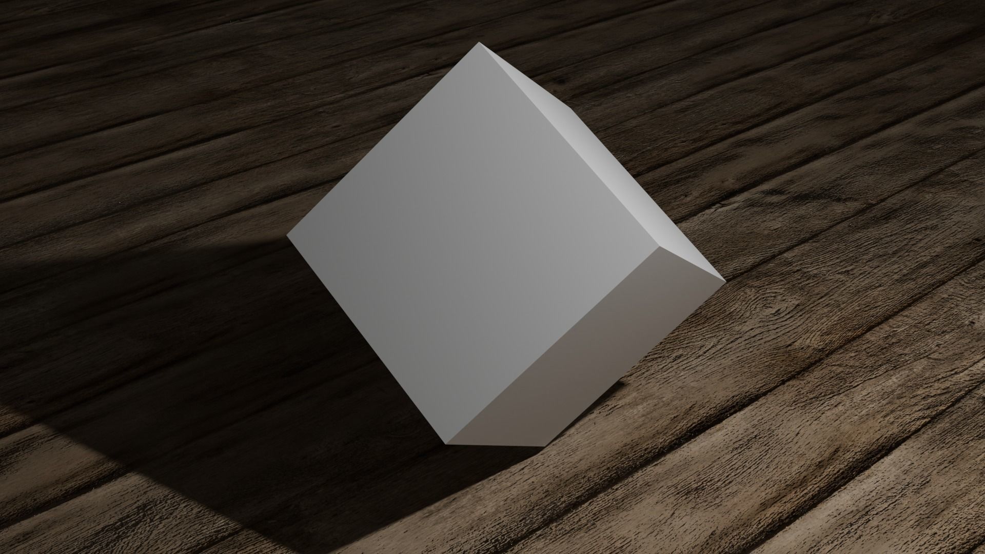 Blender Default Cube Low-poly 3D model_3