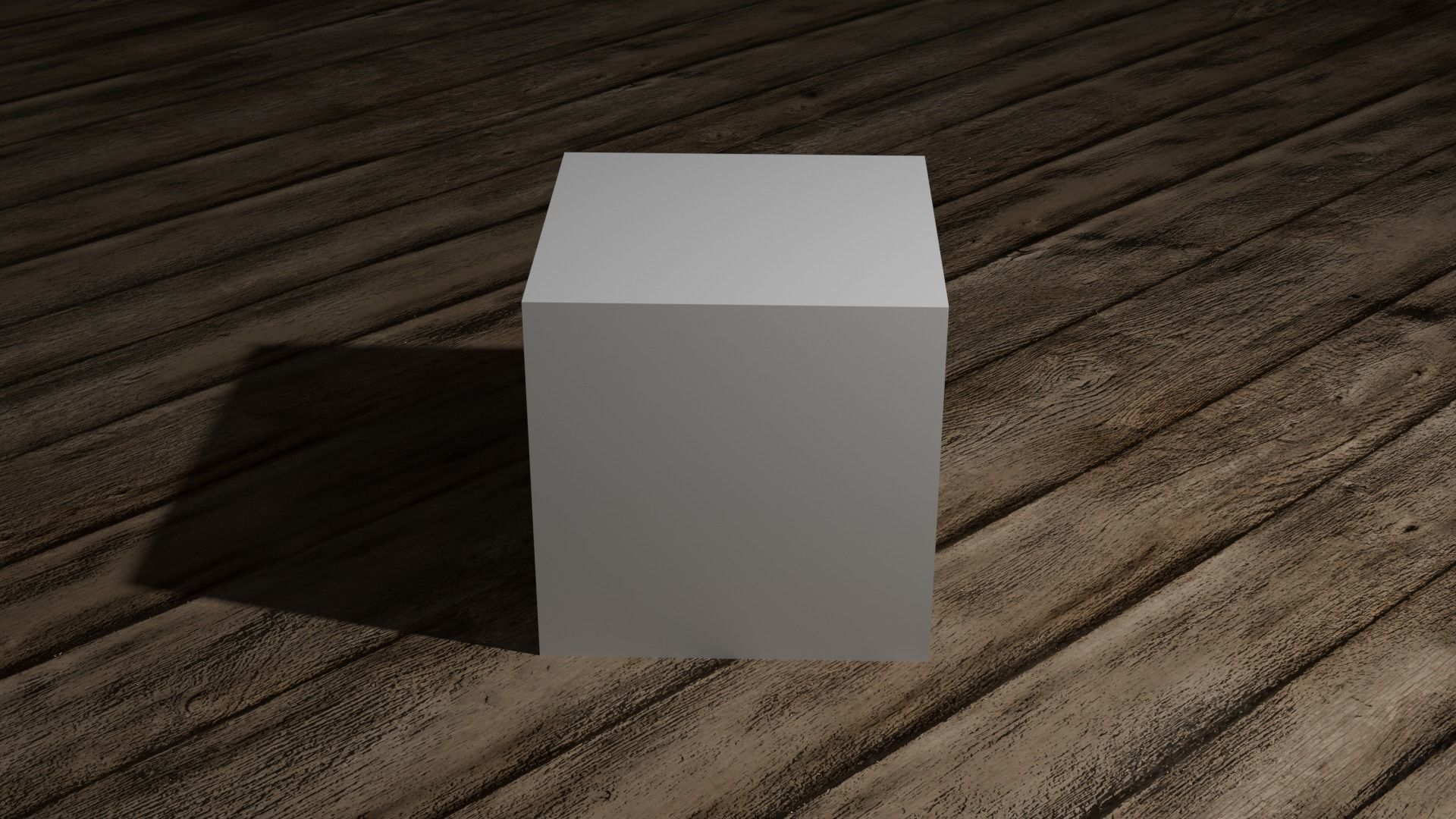 Blender Default Cube Low-poly 3D model_1