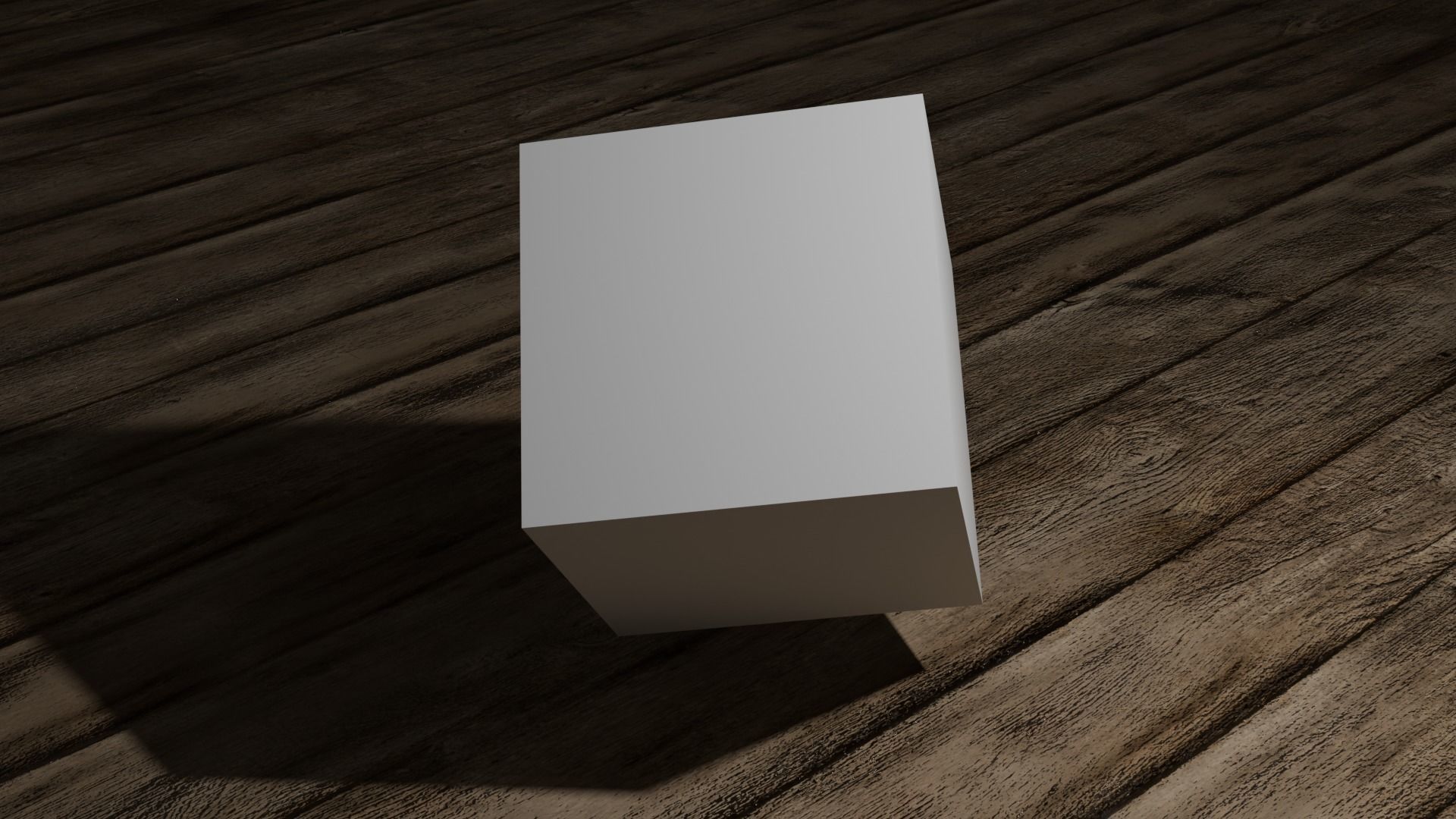 Blender Default Cube Low-poly 3D model_4