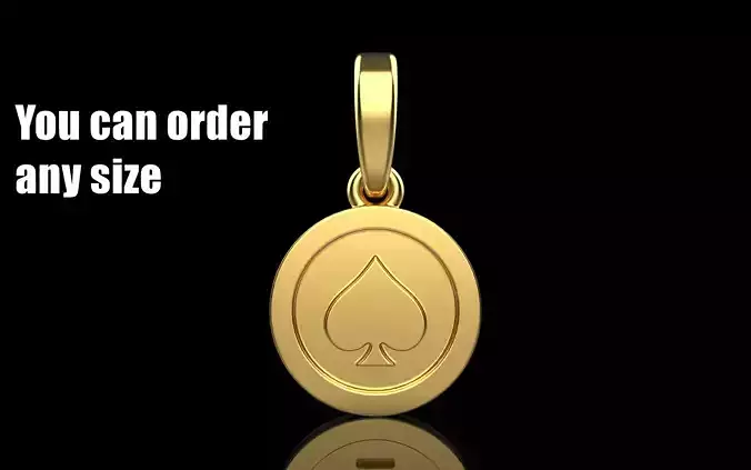 Card spades pendant model 613