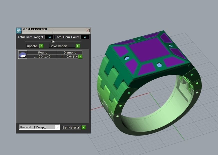men ring 3D print model_4