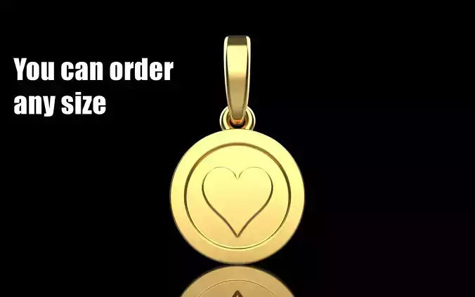 Card hearts pendant model 608