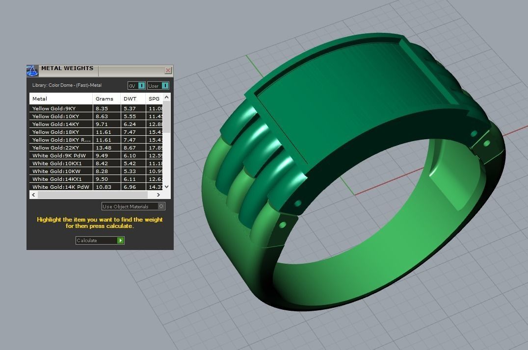 men ring 3D print model_4