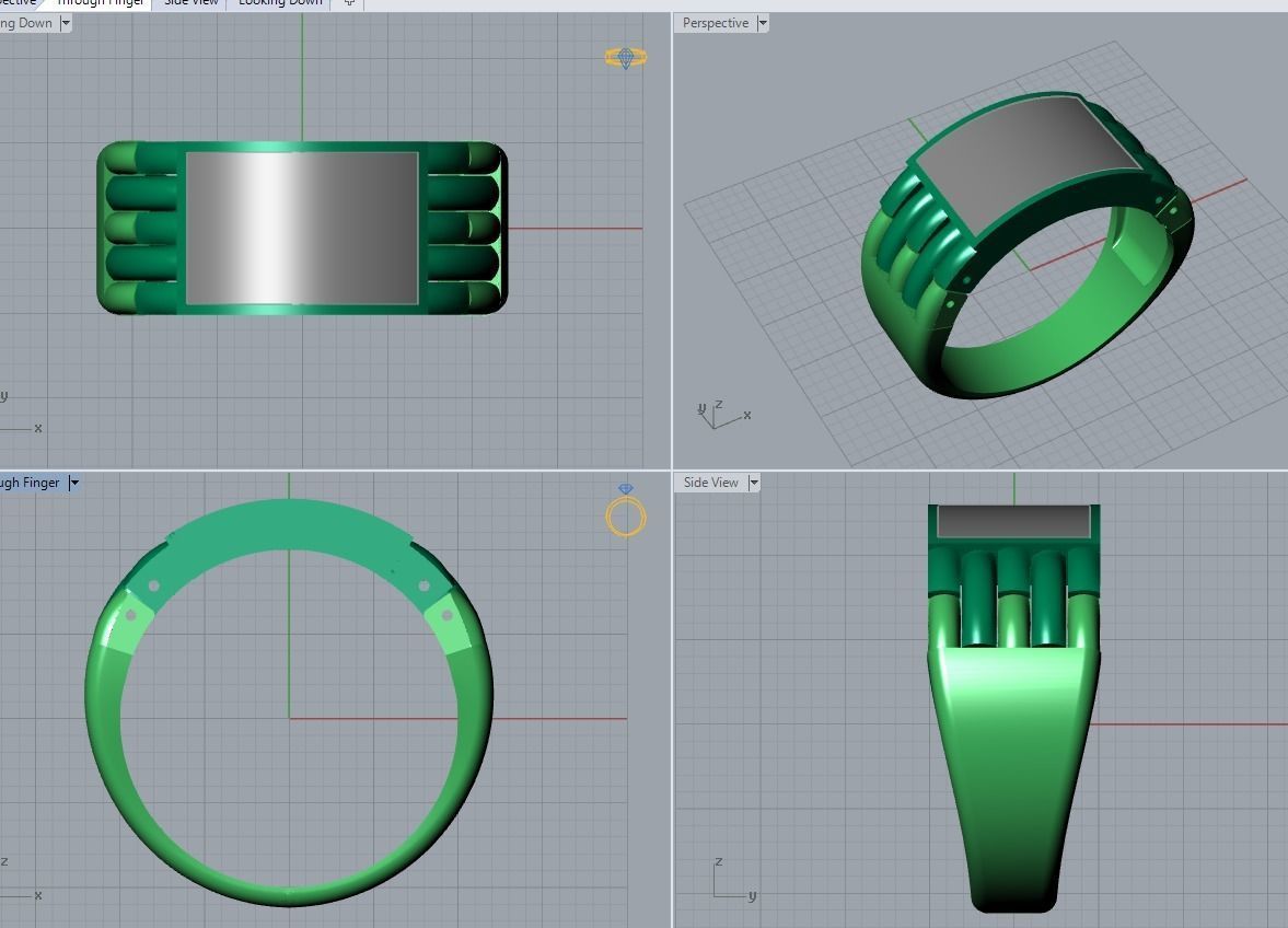 men ring 3D print model_3