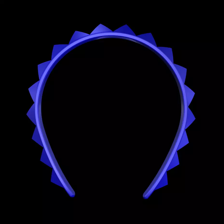 Studded headband punk rock fashion  3D print model_0