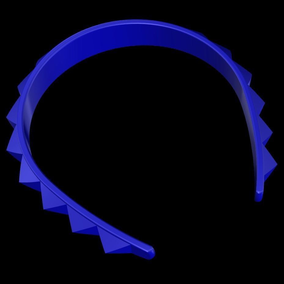 Studded headband punk rock fashion  3D print model_4