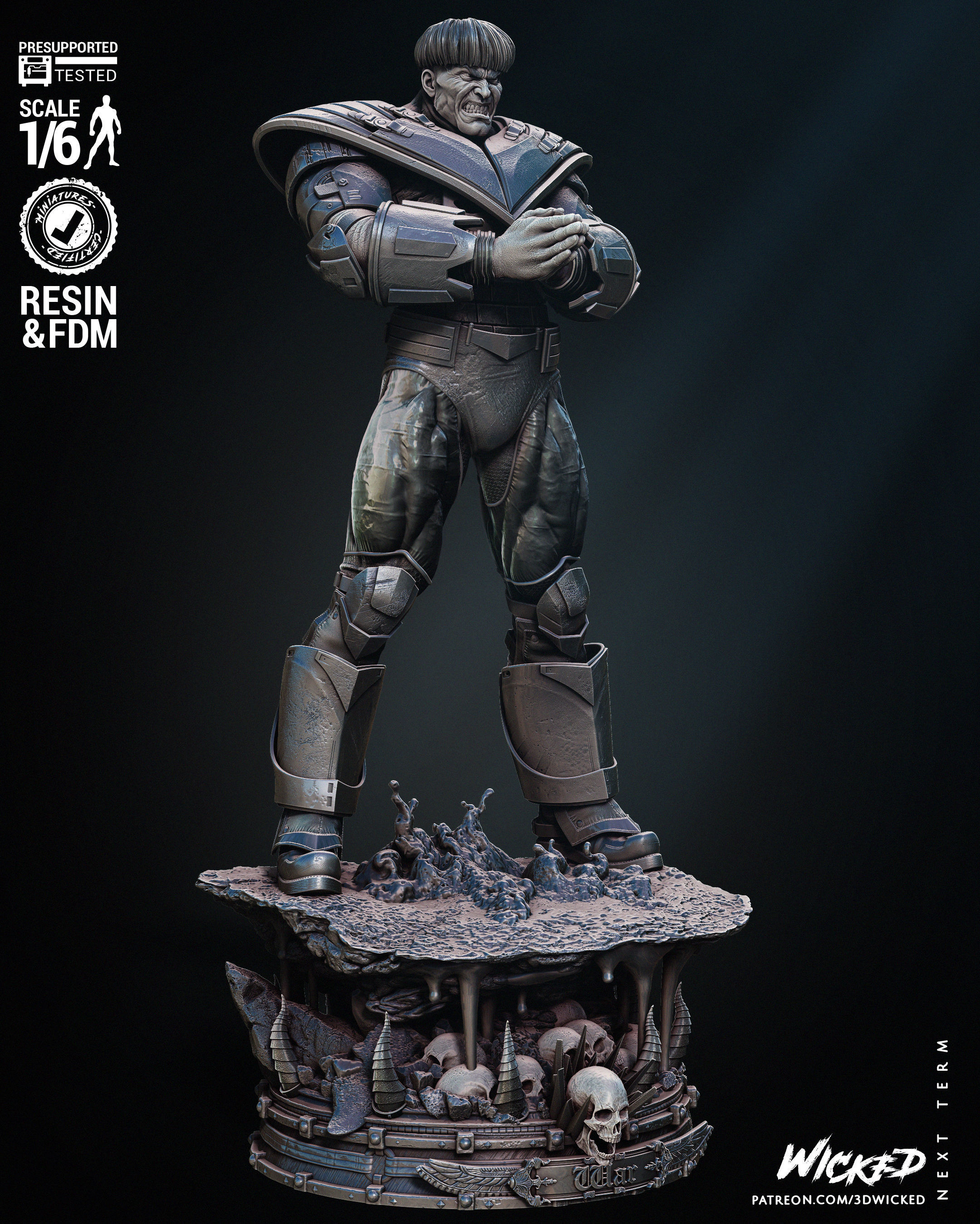 Wicked Marvel War Sculpture Tested for 3D printing 3D print model_22