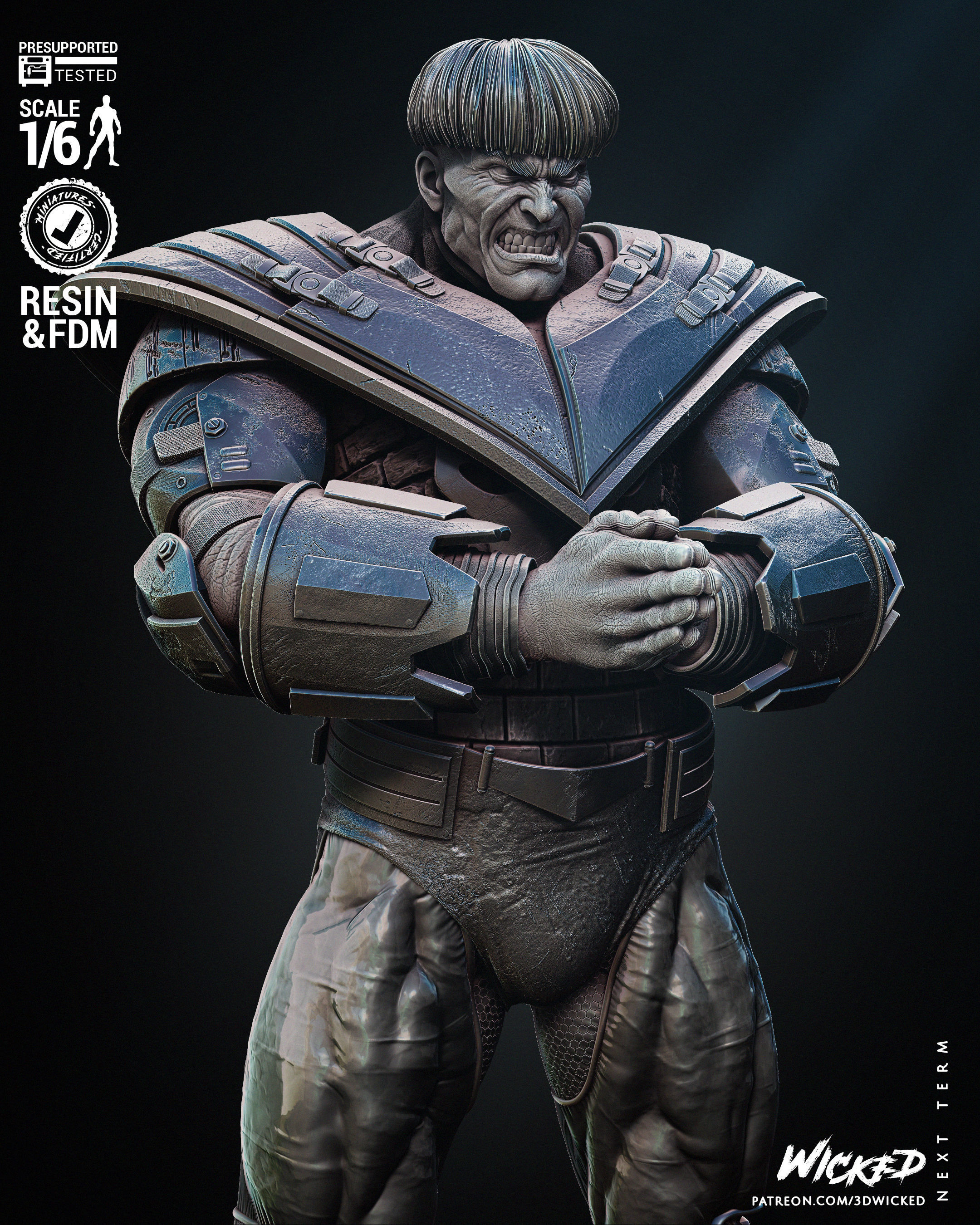 Wicked Marvel War Sculpture Tested for 3D printing 3D print model_2