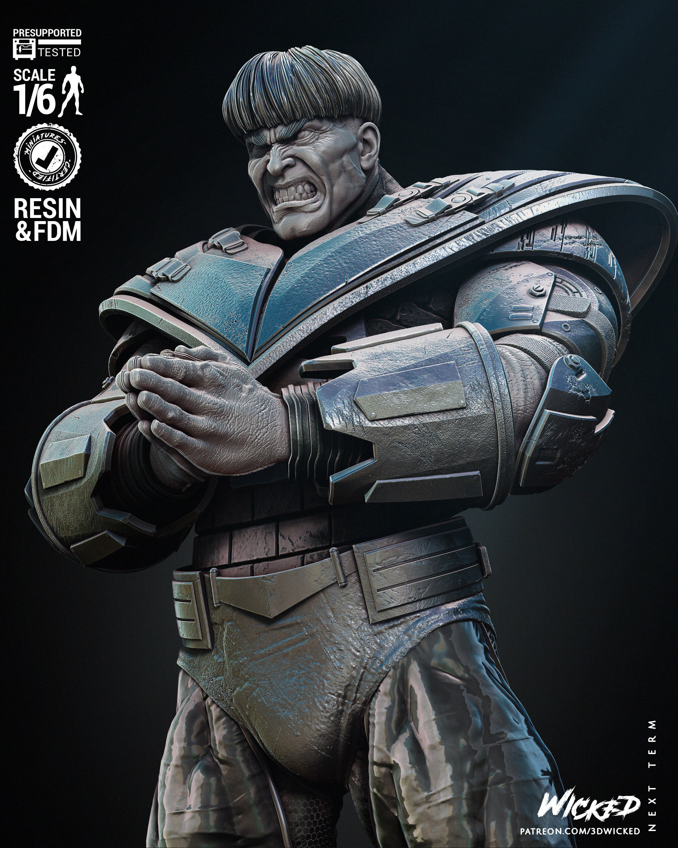 Wicked Marvel War Sculpture Tested for 3D printing 3D print model_70