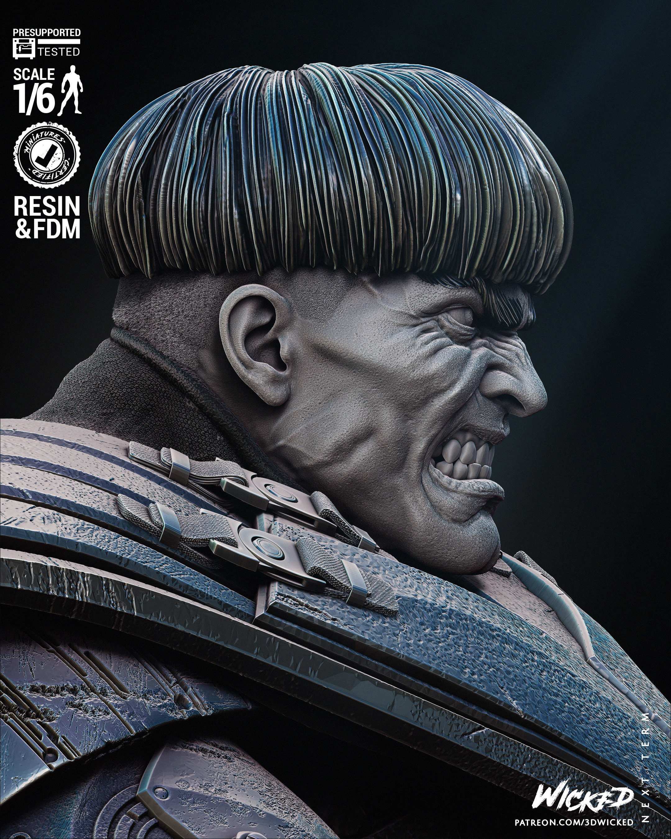 Wicked Marvel War Sculpture Tested for 3D printing 3D print model_75