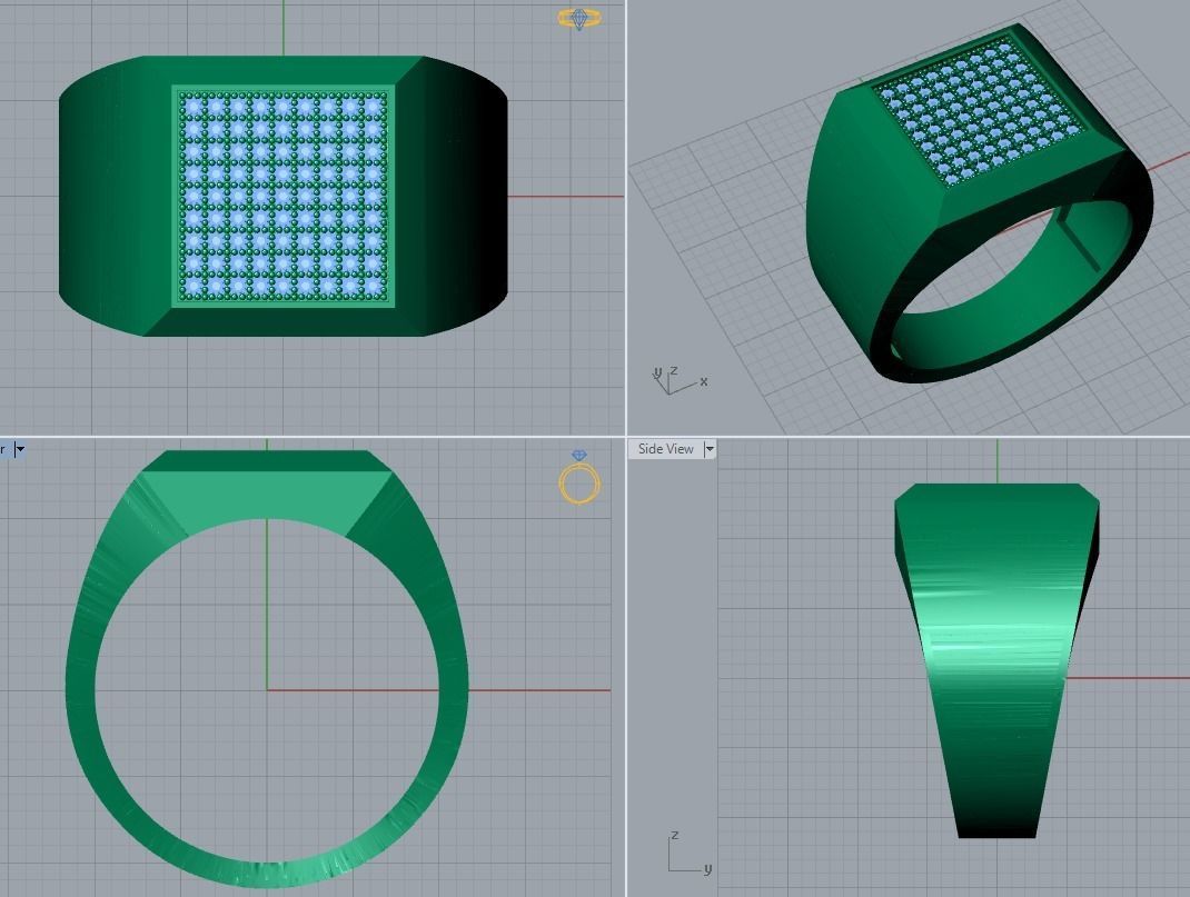 men ring 3D print model_3