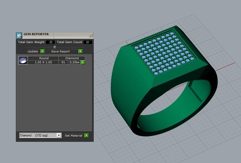 men ring 3D print model_4