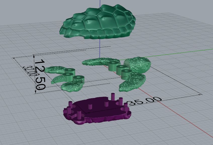 Pendant Turtle 3D print model_9