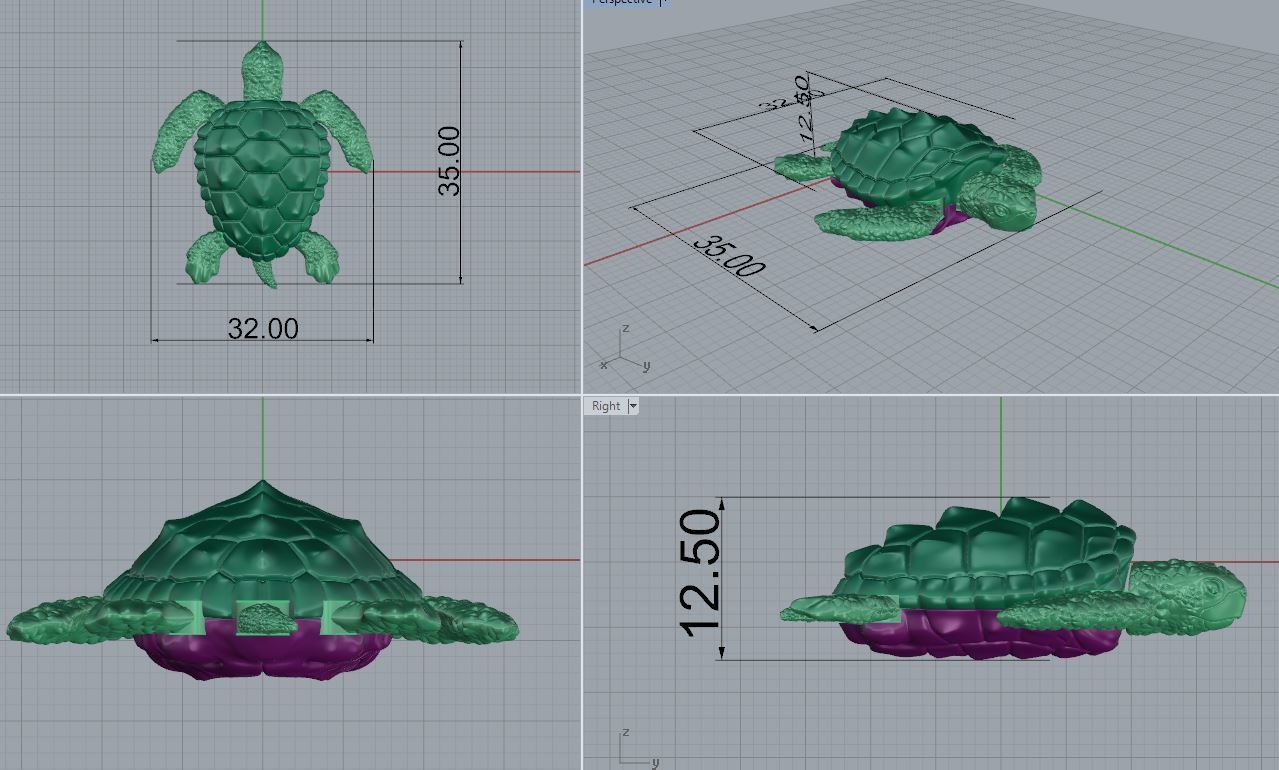 Pendant Turtle 3D print model_8