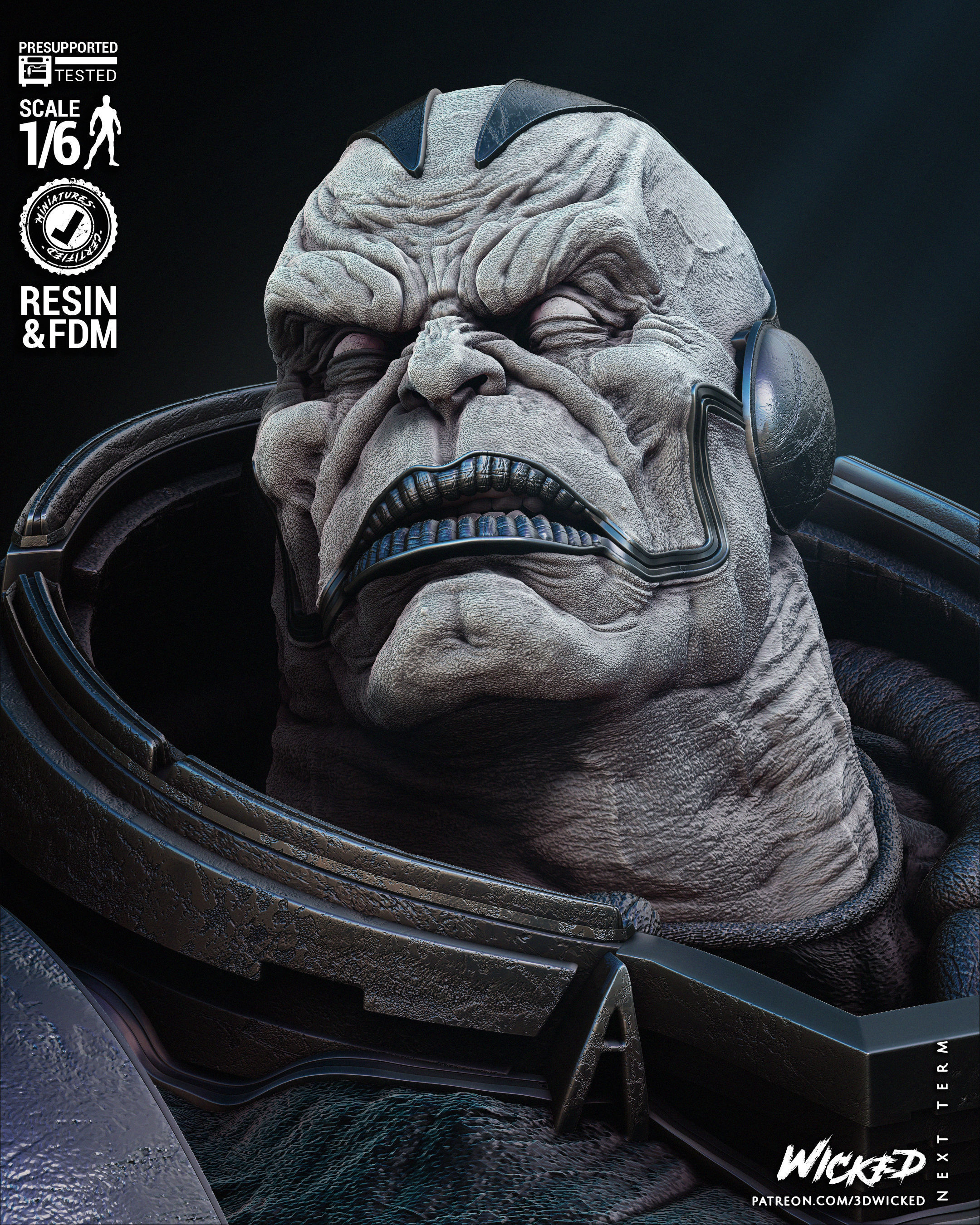 Wicked Marvel Apocalypse sculpture Tested for 3D printing 3D print model_28