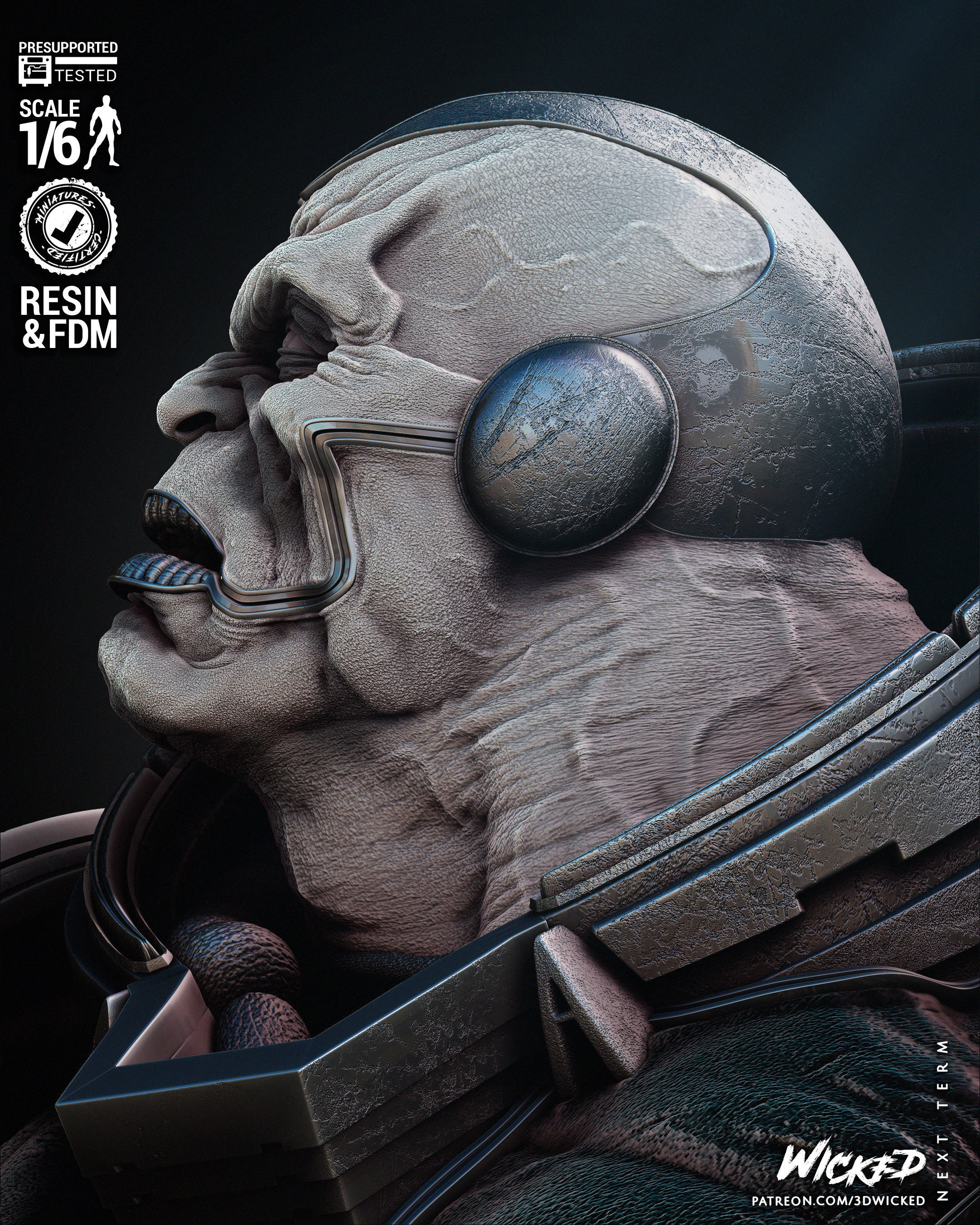 Wicked Marvel Apocalypse sculpture Tested for 3D printing 3D print model_35