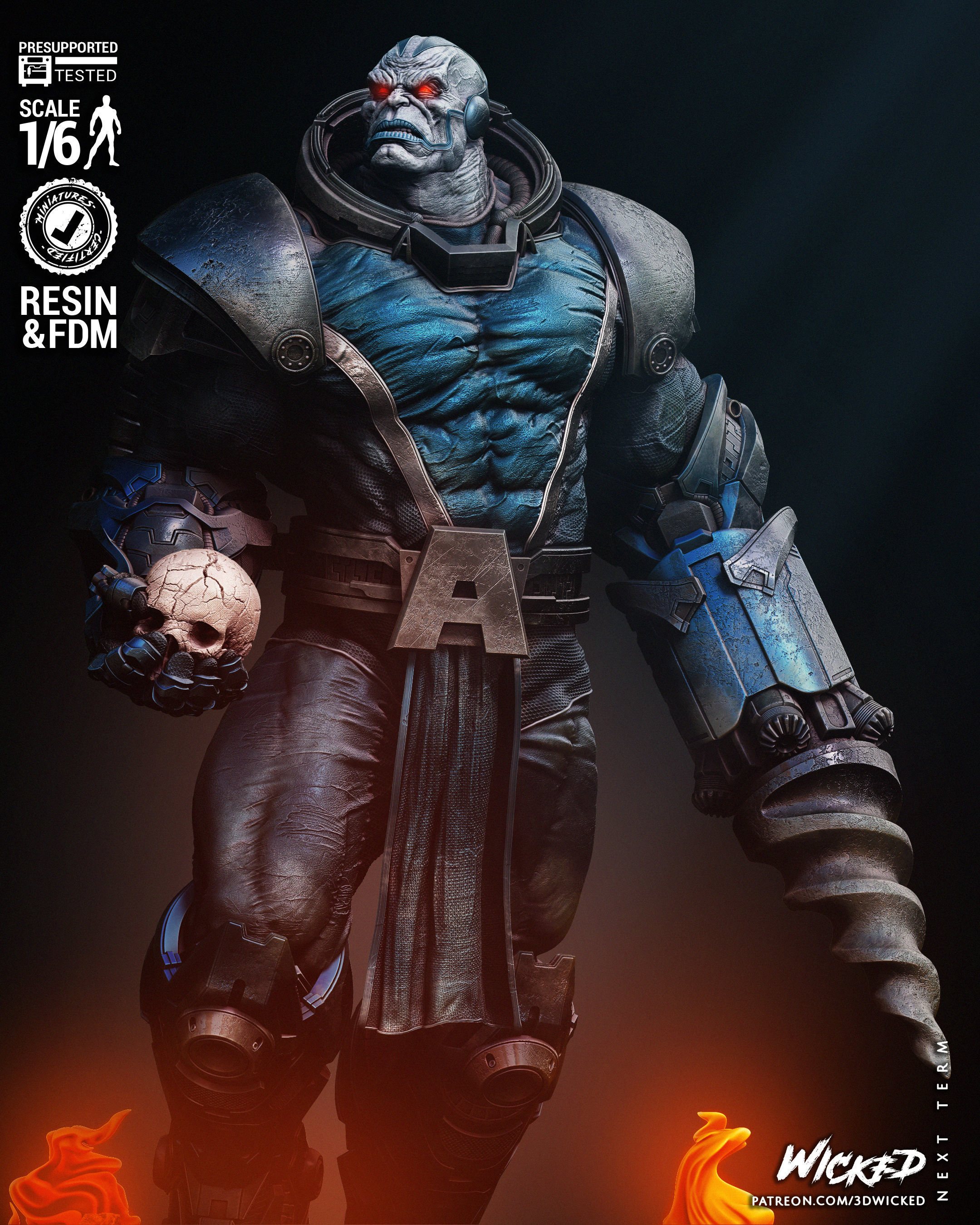 Wicked Marvel Apocalypse sculpture Tested for 3D printing 3D print model_40