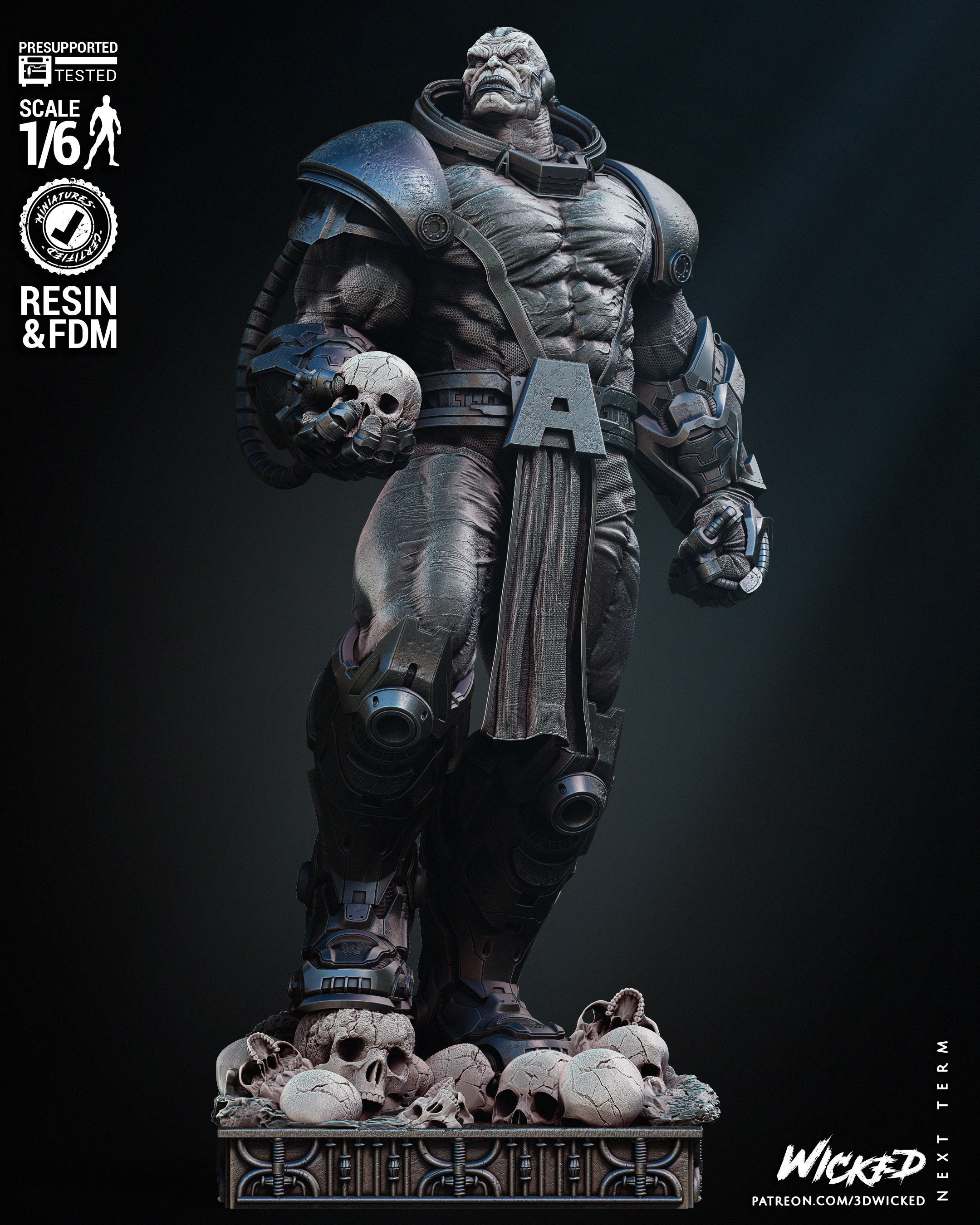 Wicked Marvel Apocalypse sculpture Tested for 3D printing 3D print model_2