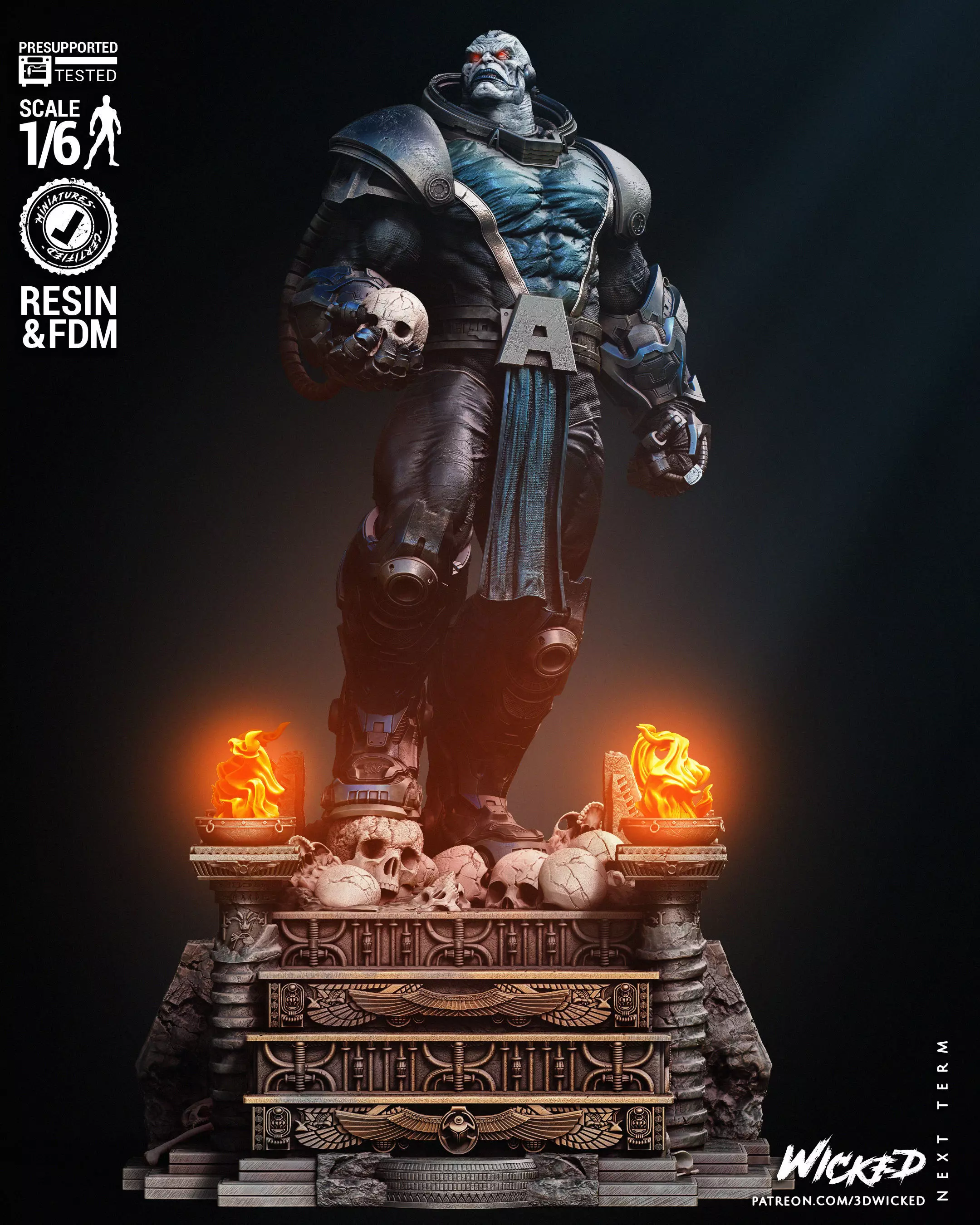 Wicked Marvel Apocalypse sculpture Tested for 3D printing 3D print model_0