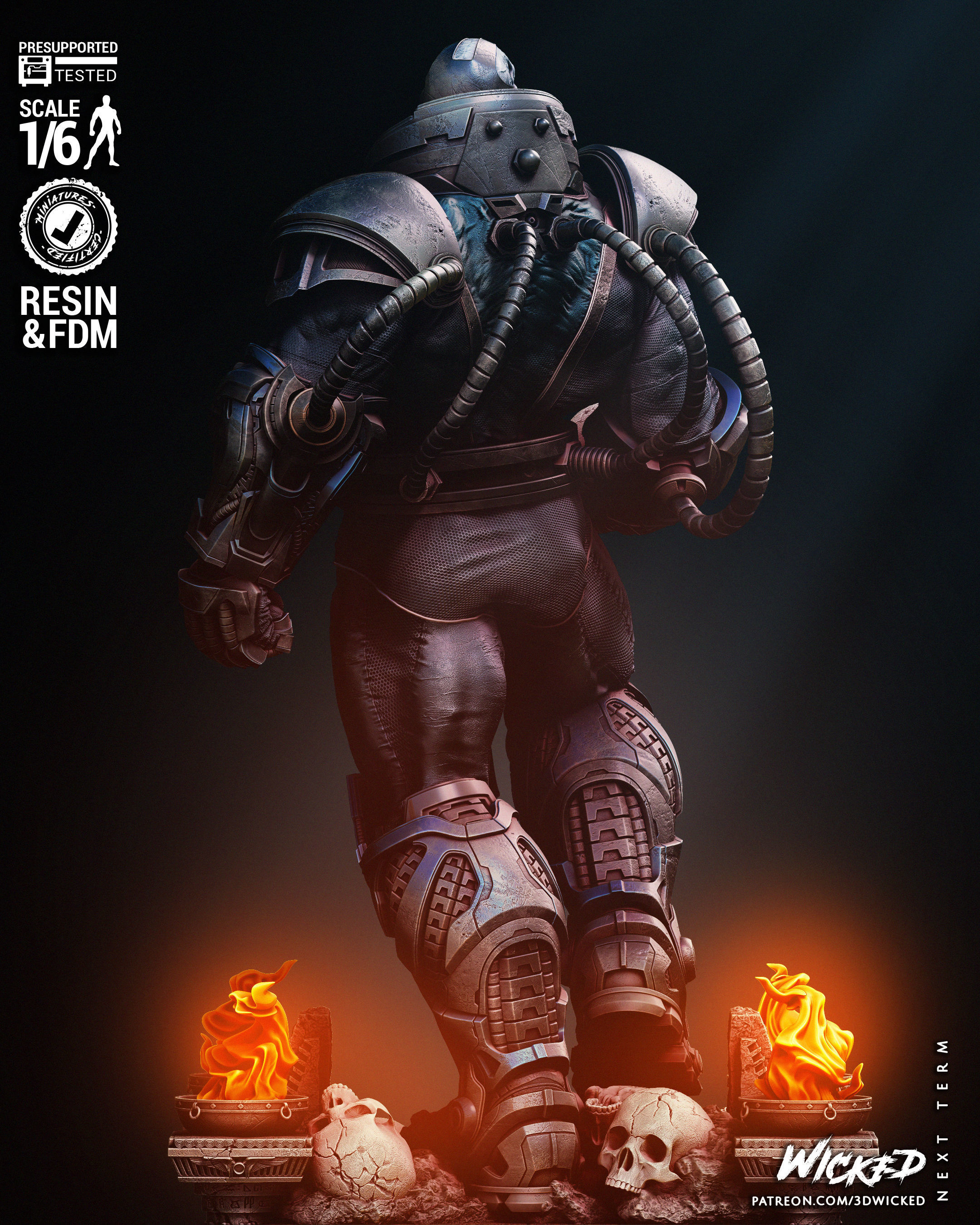 Wicked Marvel Apocalypse sculpture Tested for 3D printing 3D print model_1