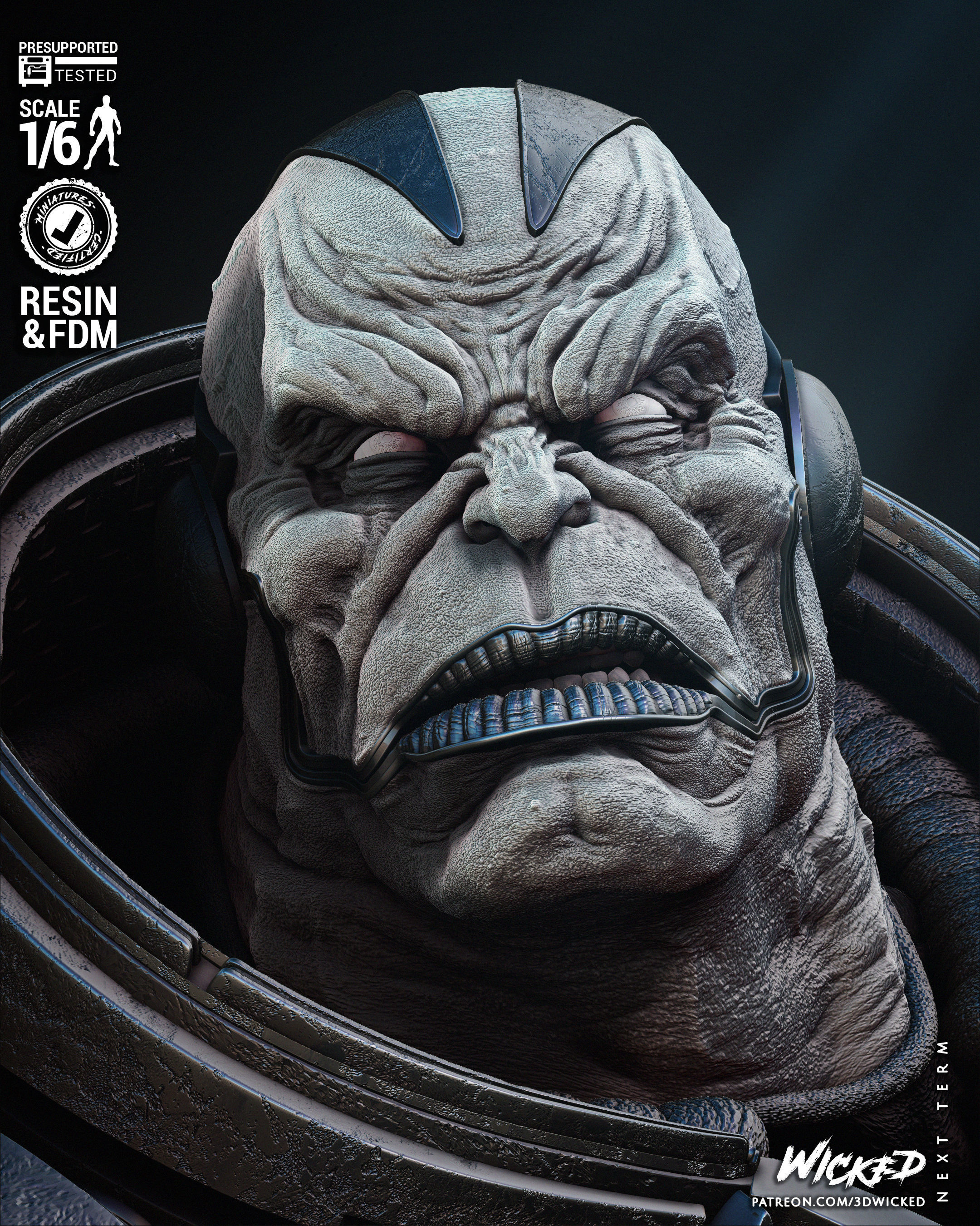 Wicked Marvel Apocalypse sculpture Tested for 3D printing 3D print model_32