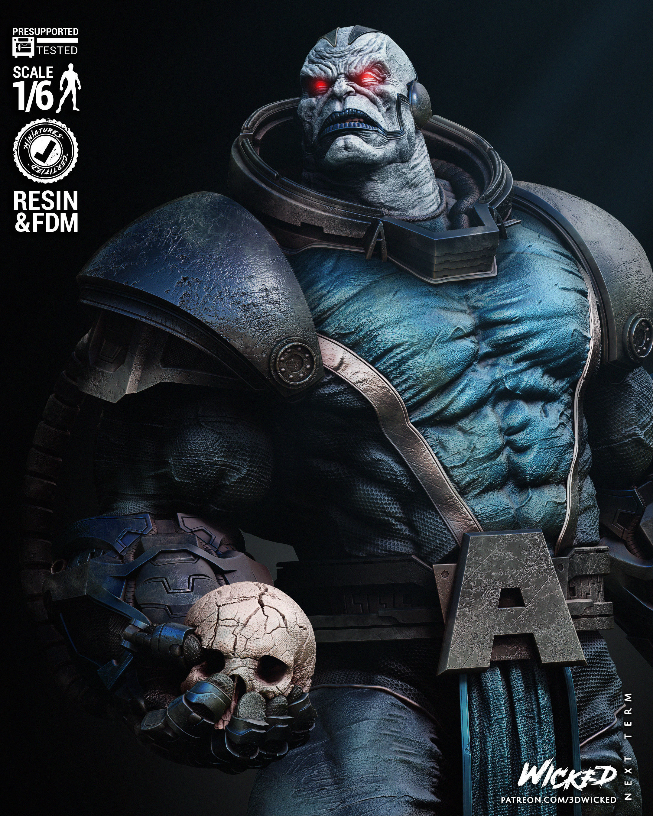 Wicked Marvel Apocalypse sculpture Tested for 3D printing 3D print model_17