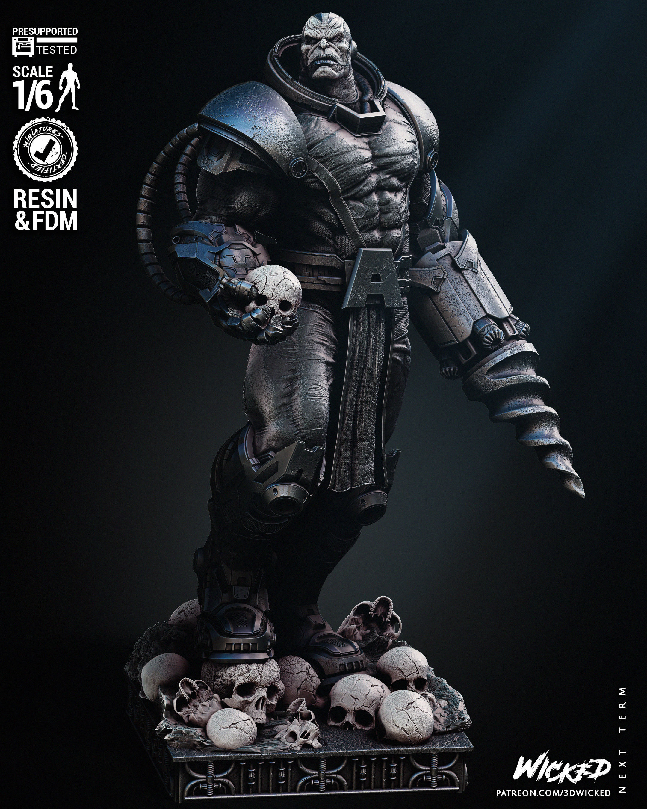 Wicked Marvel Apocalypse sculpture Tested for 3D printing 3D print model_6