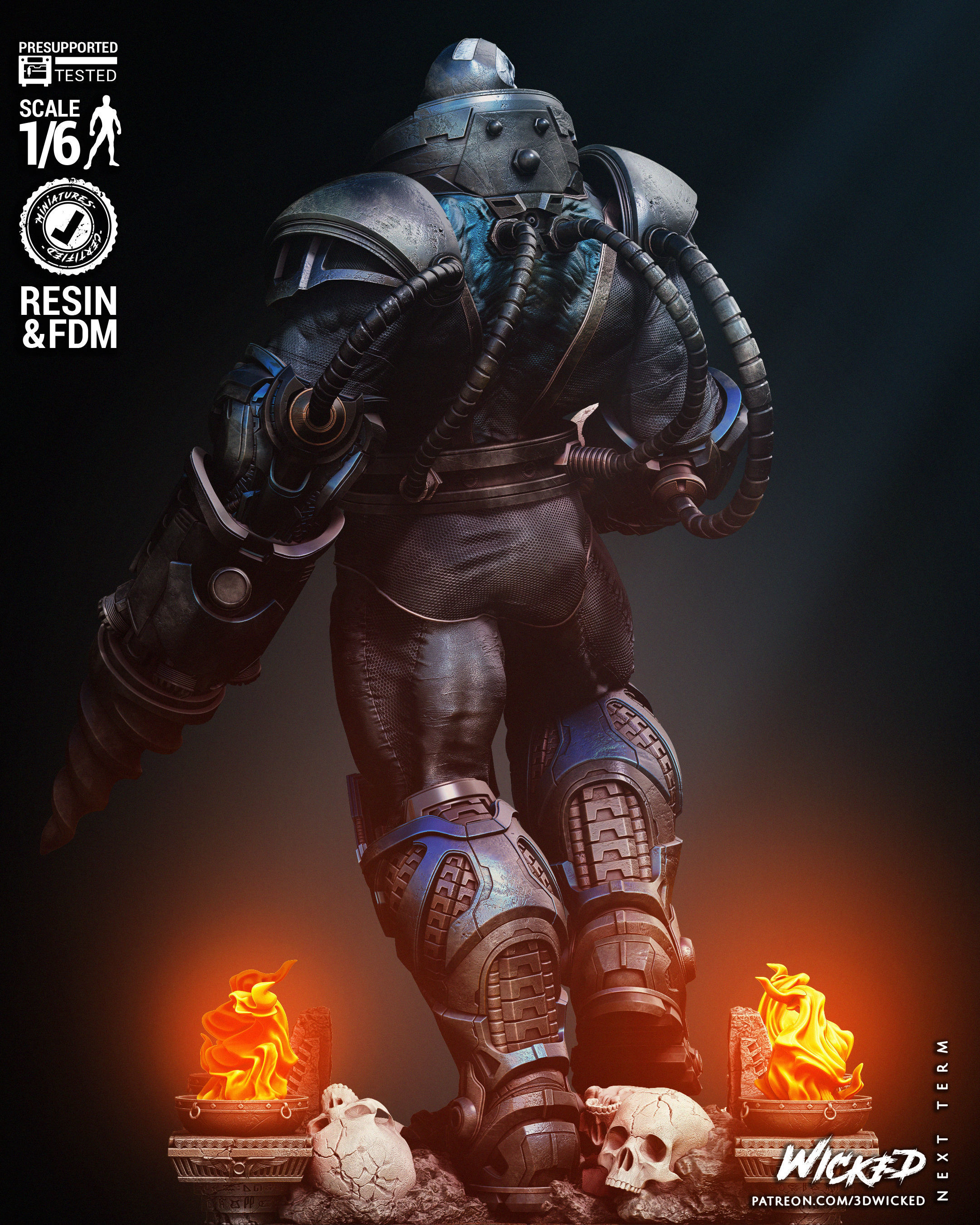 Wicked Marvel Apocalypse sculpture Tested for 3D printing 3D print model_43