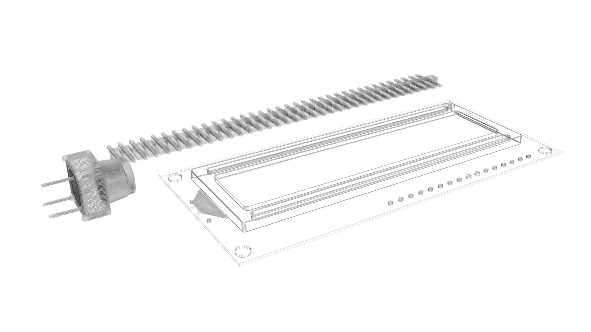 Liquid Crystal Display Screen Components With Other Parts 3D model_28