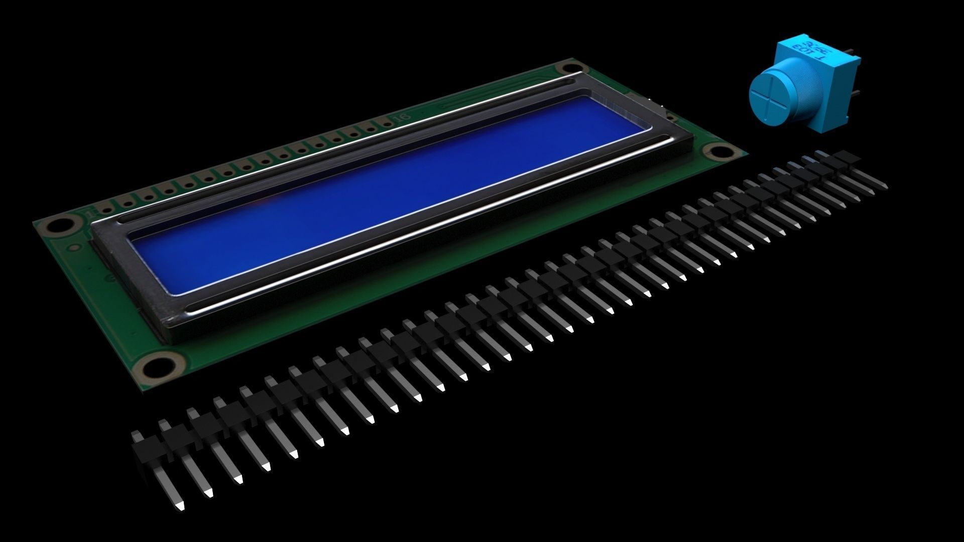 Liquid Crystal Display Screen Components With Other Parts 3D model_8