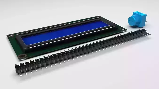 Liquid Crystal Display Screen Components With Other Parts 3D model