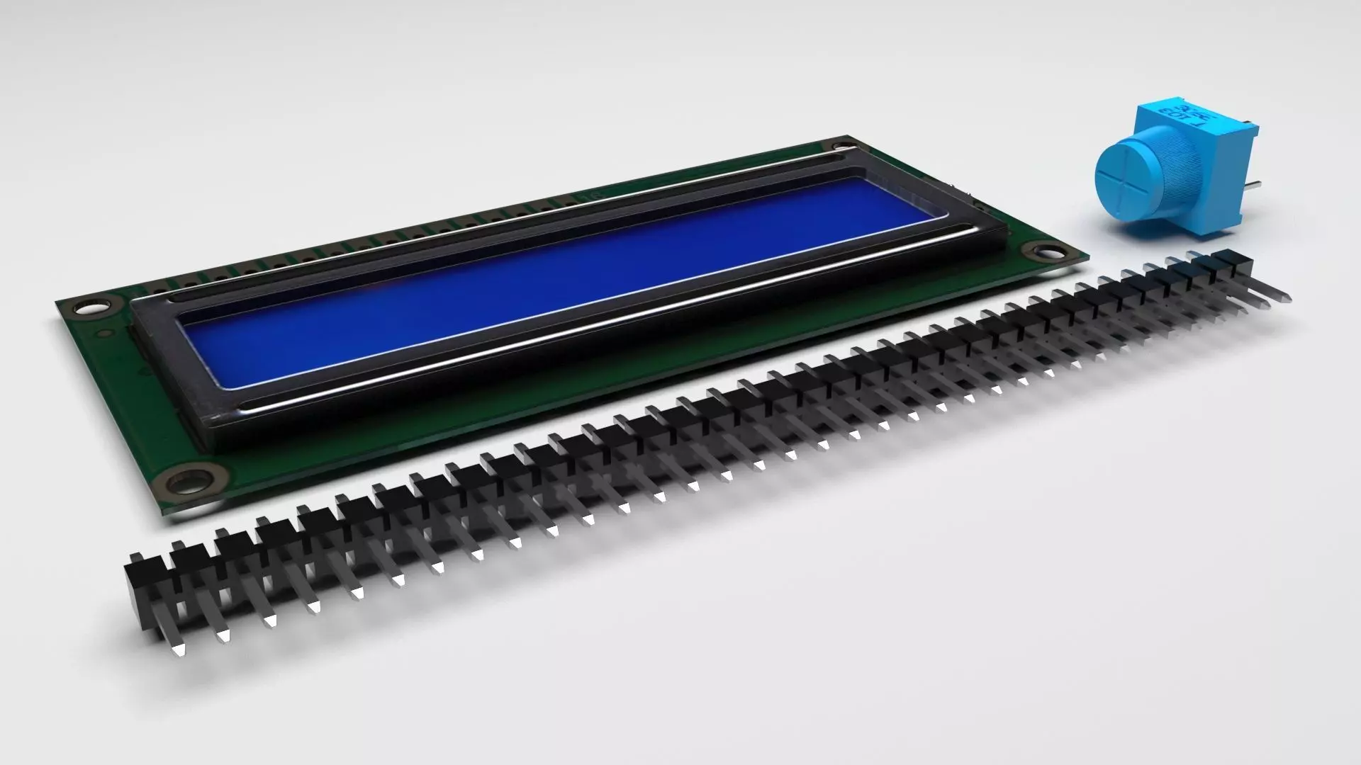 Liquid Crystal Display Screen Components With Other Parts 3D model_0