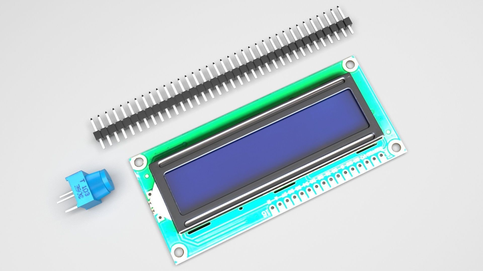 Liquid Crystal Display Screen Components With Other Parts 3D model_2