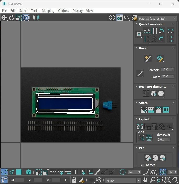 Liquid Crystal Display Screen Components With Other Parts 3D model_38