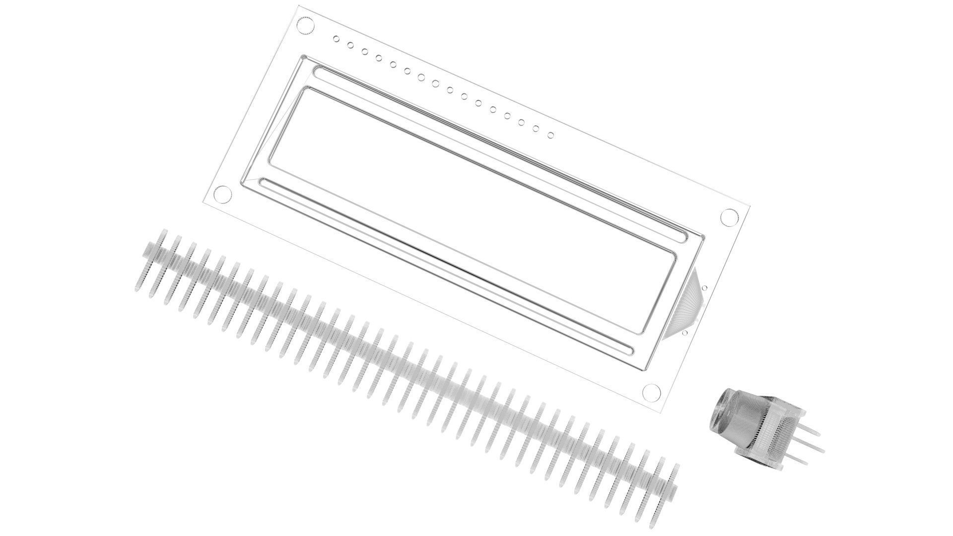 Liquid Crystal Display Screen Components With Other Parts 3D model_27