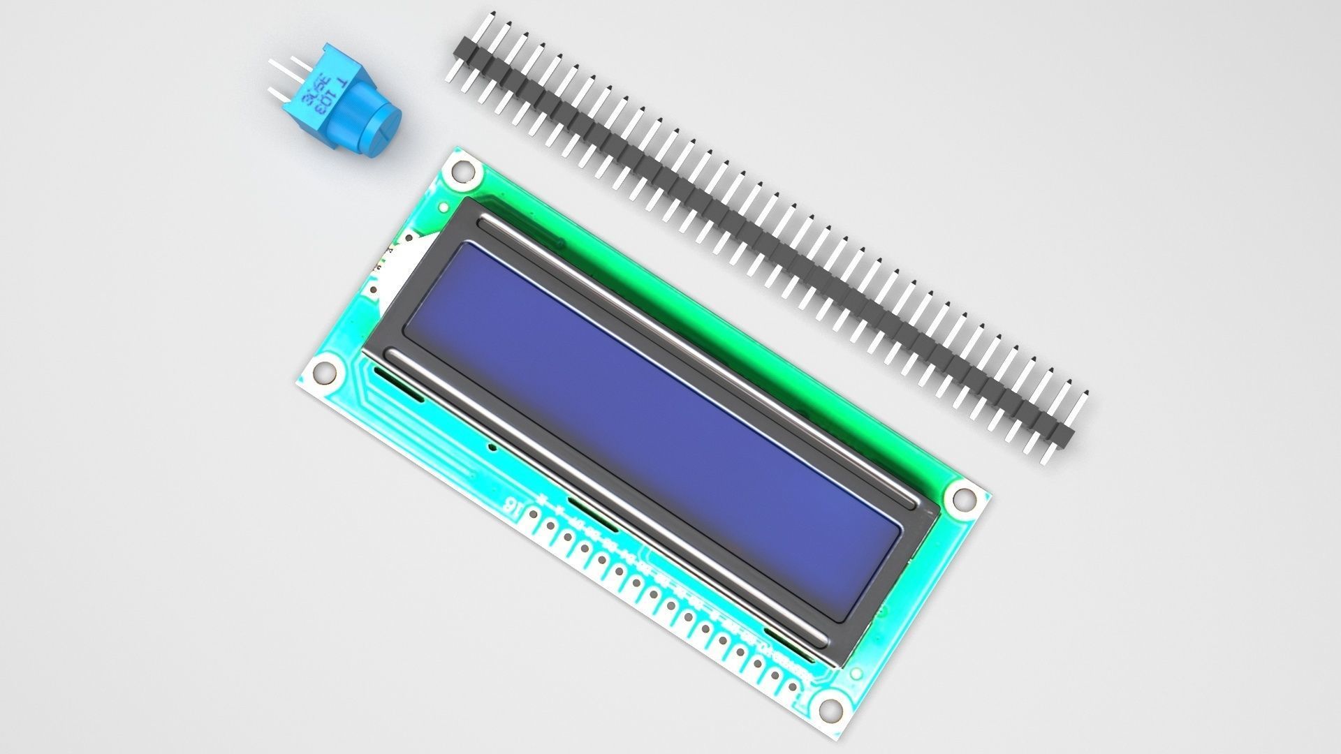Liquid Crystal Display Screen Components With Other Parts 3D model_3