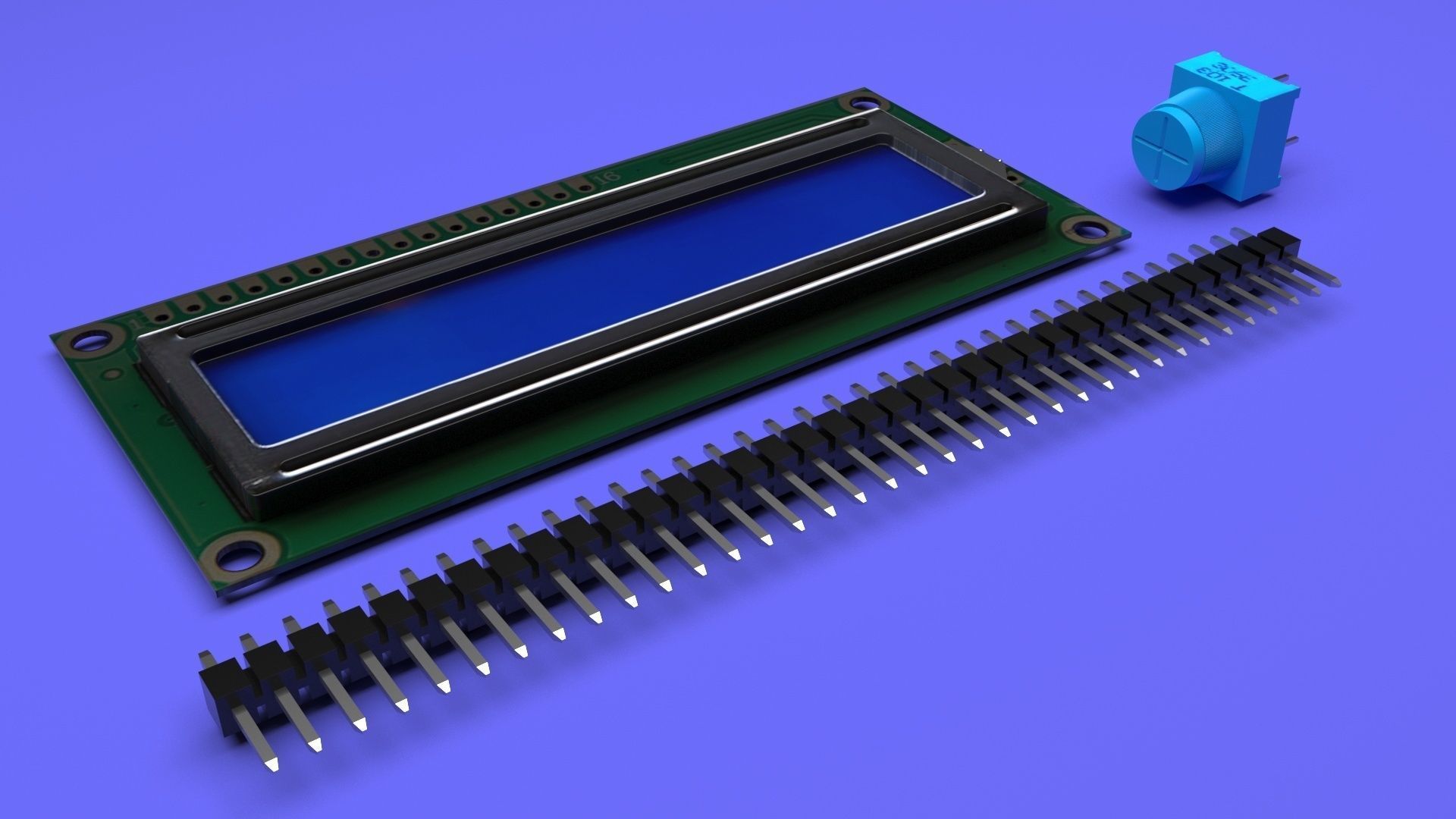 Liquid Crystal Display Screen Components With Other Parts 3D model_7