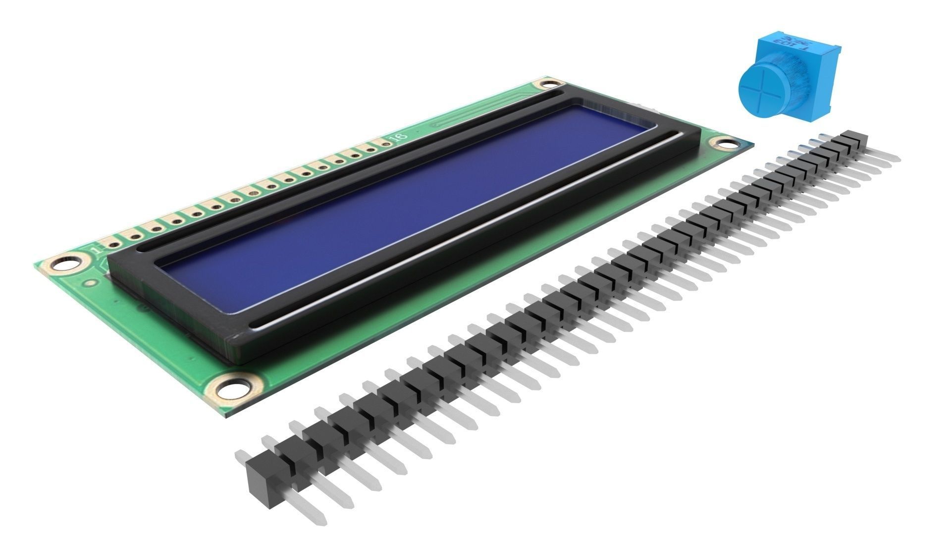 Liquid Crystal Display Screen Components With Other Parts 3D model_9