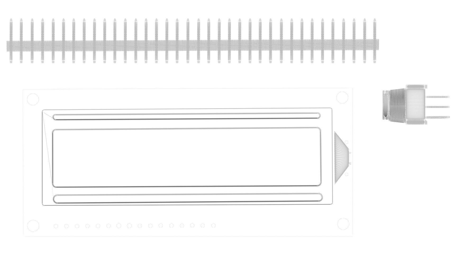 Liquid Crystal Display Screen Components With Other Parts 3D model_34