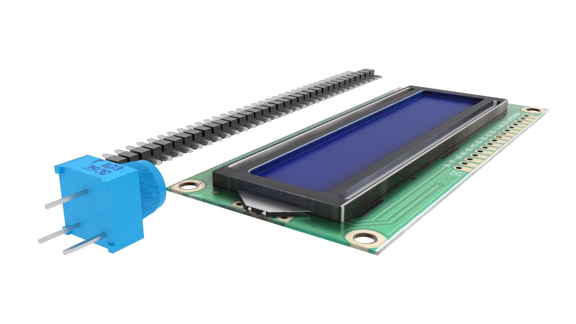 Liquid Crystal Display Screen Components With Other Parts 3D model_11