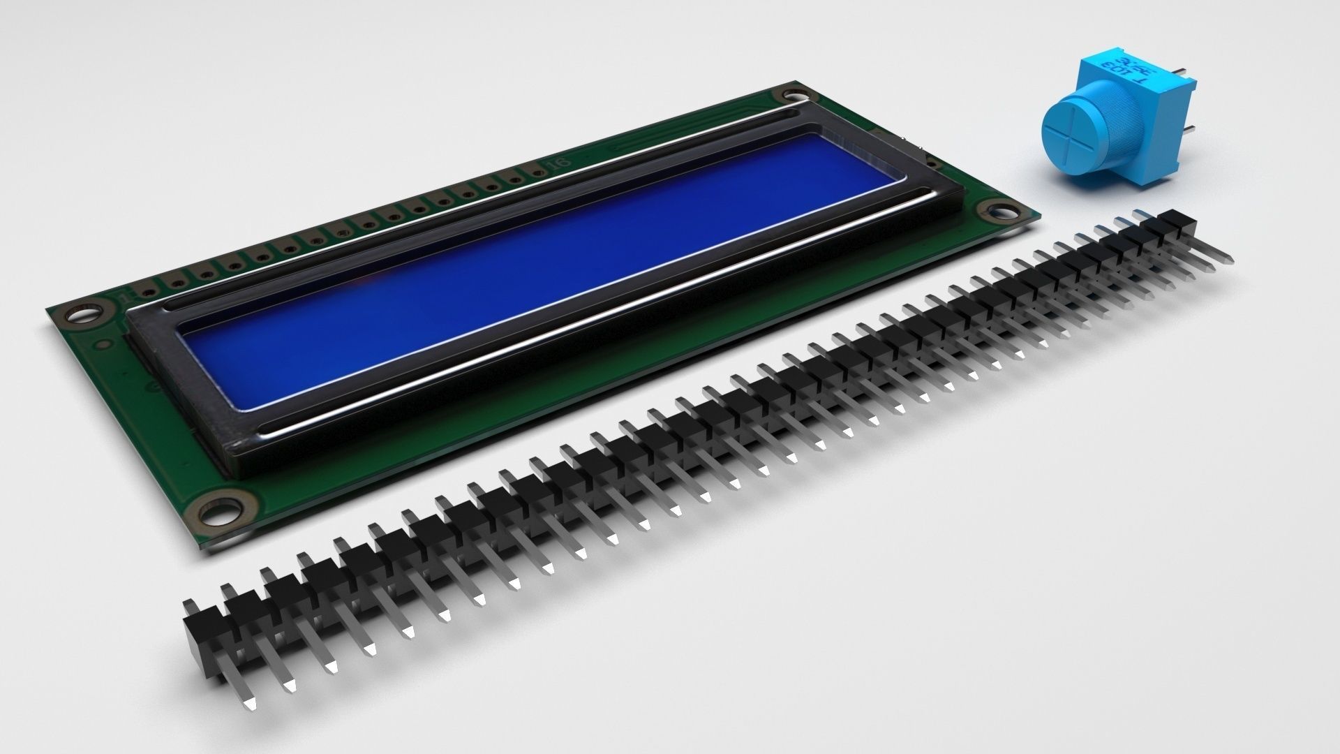 Liquid Crystal Display Screen Components With Other Parts 3D model_4