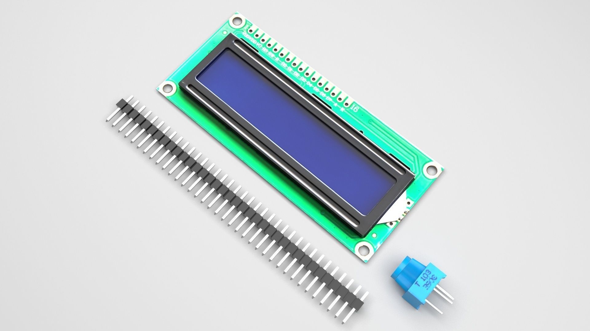 Liquid Crystal Display Screen Components With Other Parts 3D model_1