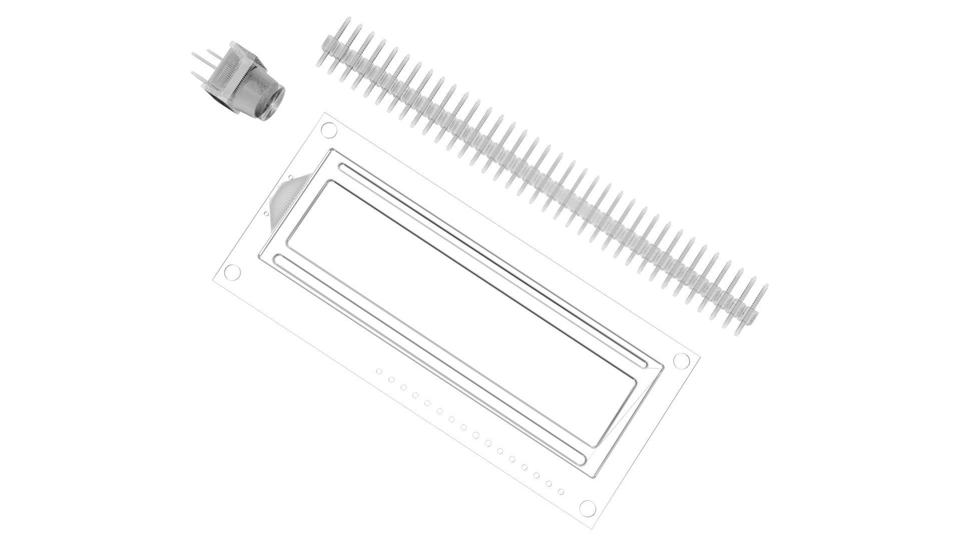 Liquid Crystal Display Screen Components With Other Parts 3D model_29
