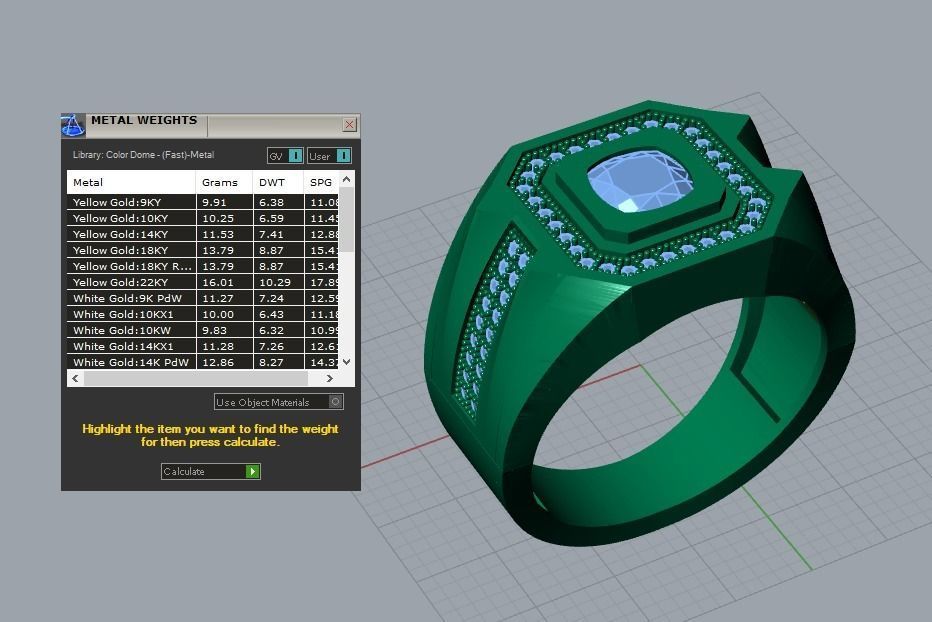 men ring 3D print model_4