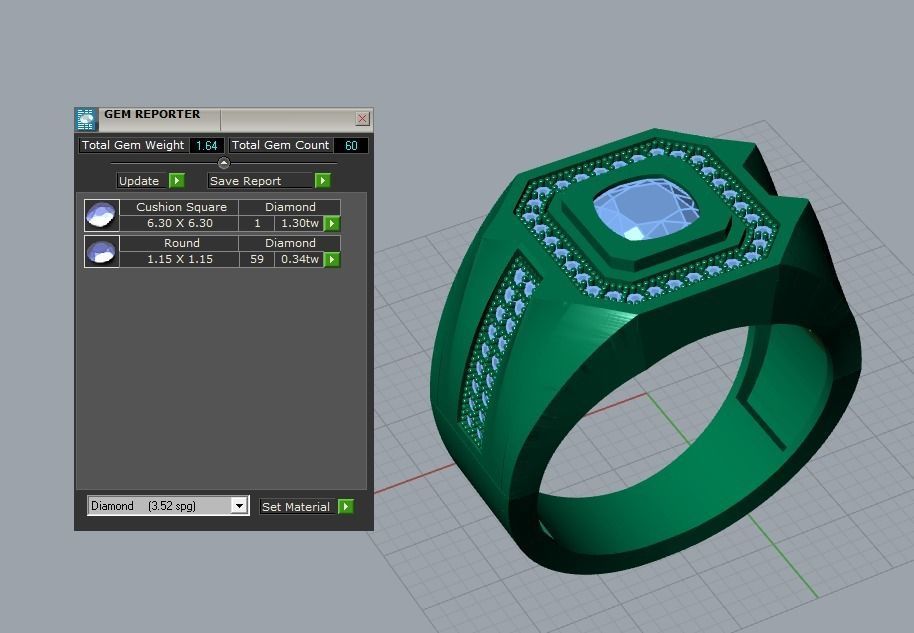 men ring 3D print model_6