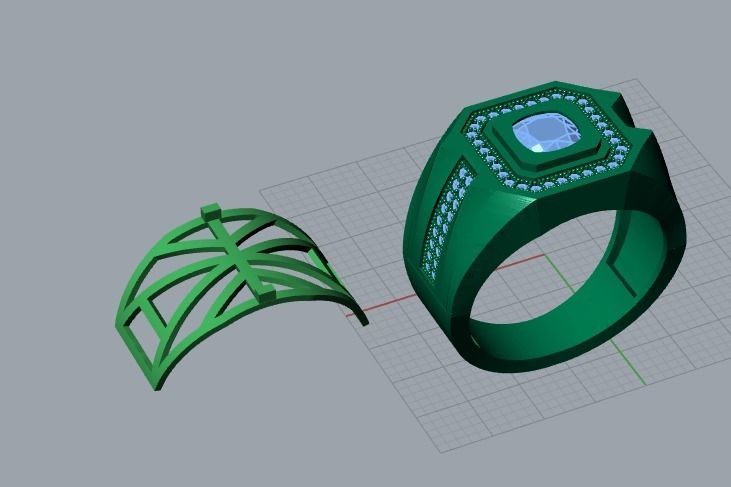 men ring 3D print model_5