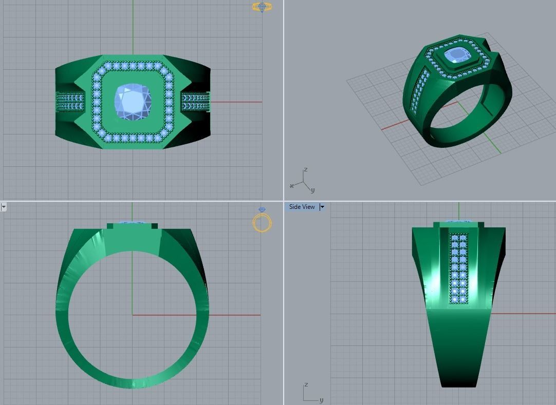 men ring 3D print model_3
